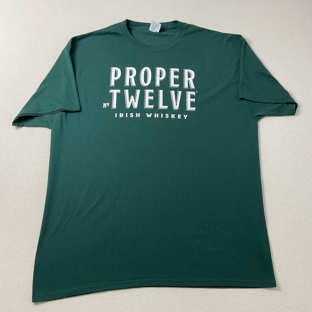 Proper Twelve Irish Whiskey Port And Company Green Short Sleeve Tee Adult XL